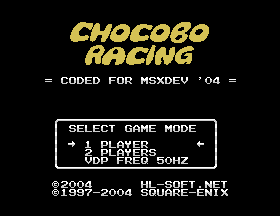 Chocobo Racing Title Screen
